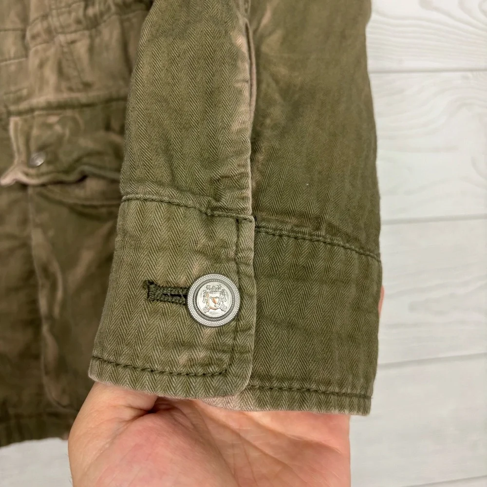 Free People Not Your Brother’s Military Style Jacket Size Small Olive Khaki Moss - Picture 3 of 16